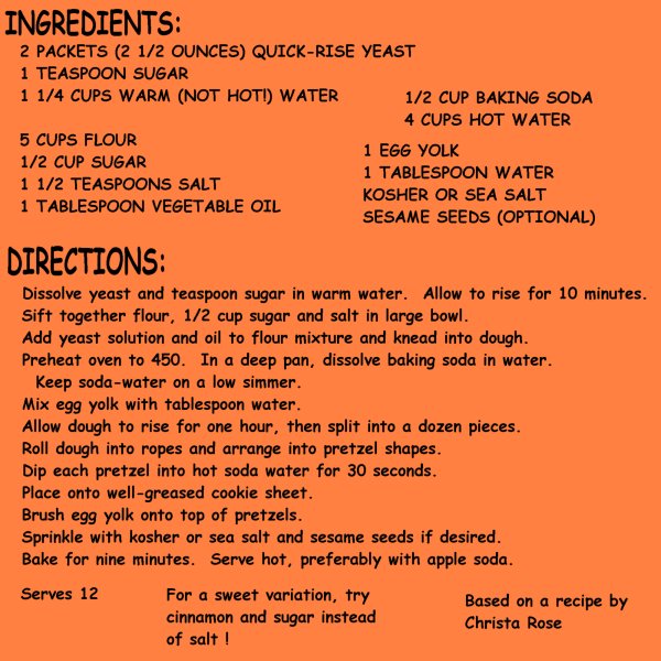 - Recipe Instructions