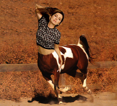 Shania Twain (Tuane?) as a centauress. A marked improvement, wouldn't you say? <g>