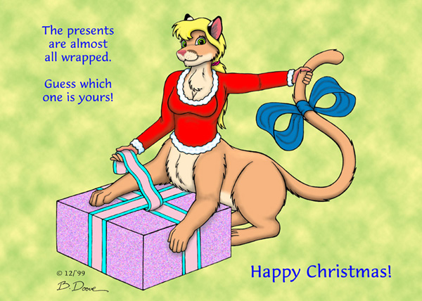 Chakat Goldfur's 1999 Christmas Card