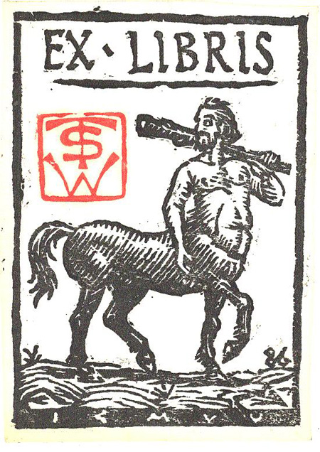 1986, woodblock print, approx. 2 1/2